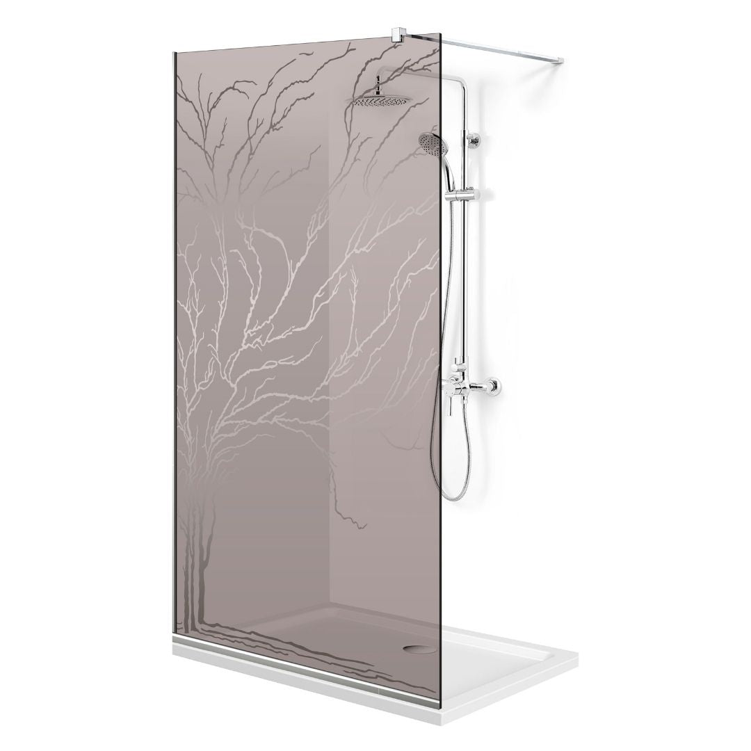Paravan dus Walk-in, Perete dus Inox, #Bronz #Bronz