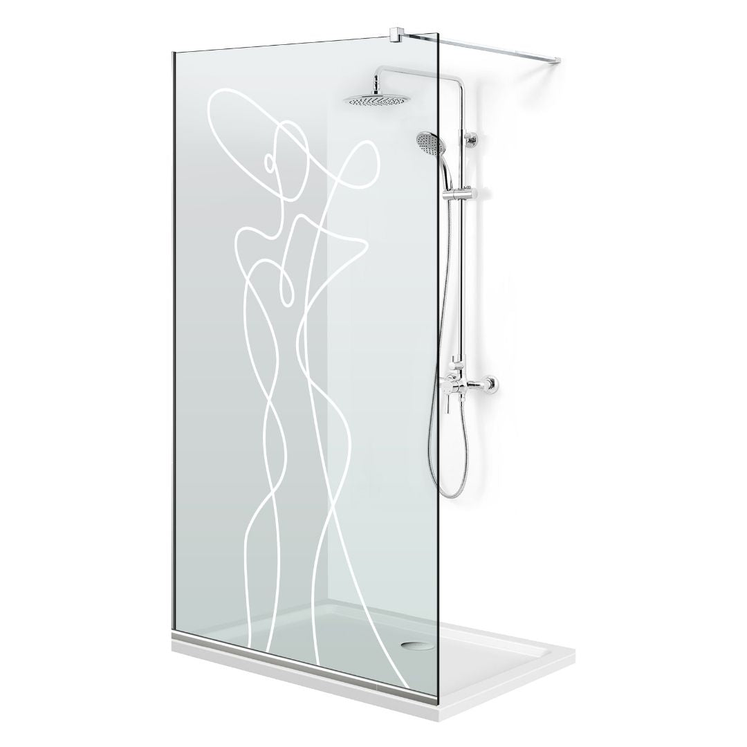 Paravan dus Walk-in, Perete dus Inox, #Clara #Víztiszta