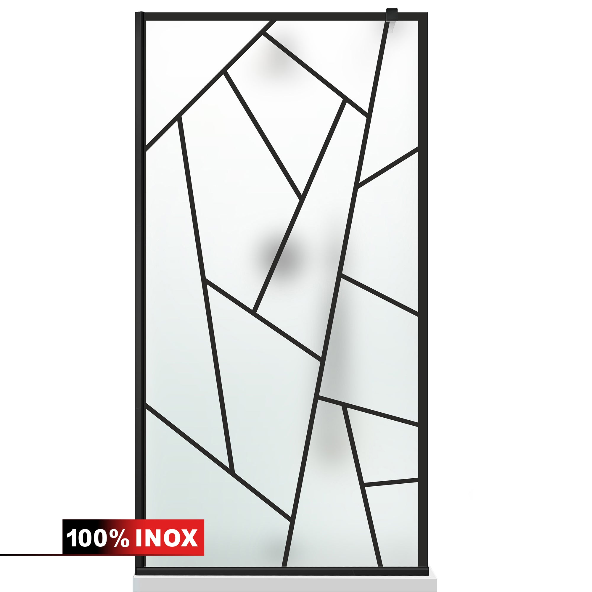 Paravan dus Walk-in, Perete dus Negru, #Mat #Matt