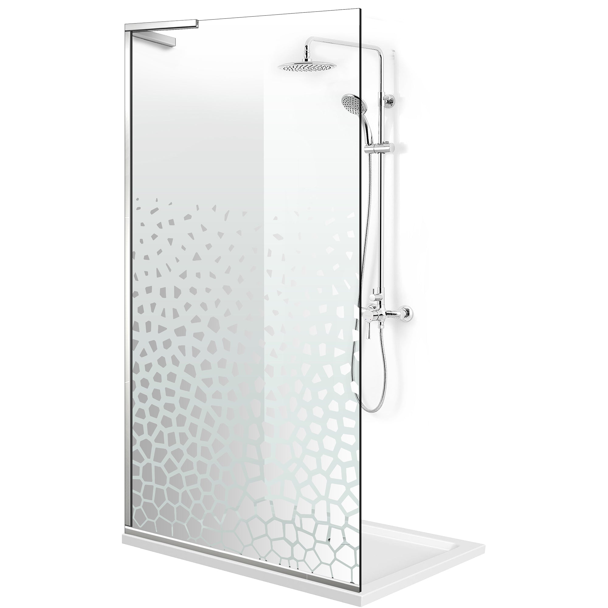 Zuhanyfal Walk-in, Zuhanyfal Rozsdamentes acél, #Átlátszó #Víztiszta