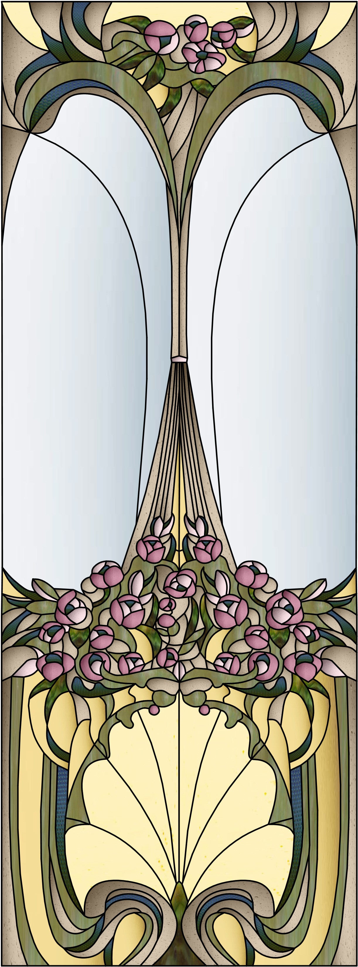 Művészi Vitrálok #ARTNOUVOROSE-6