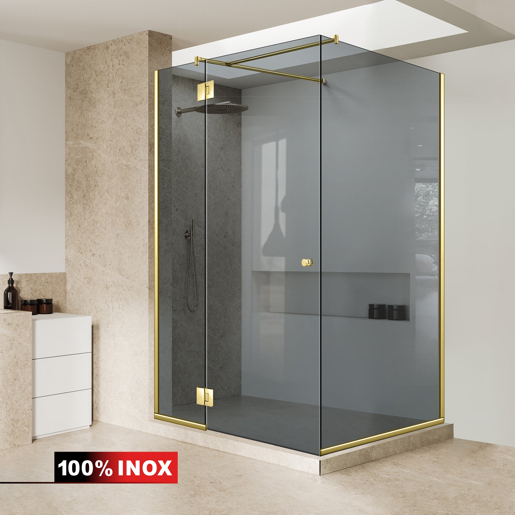 Szürke zuhanykabin