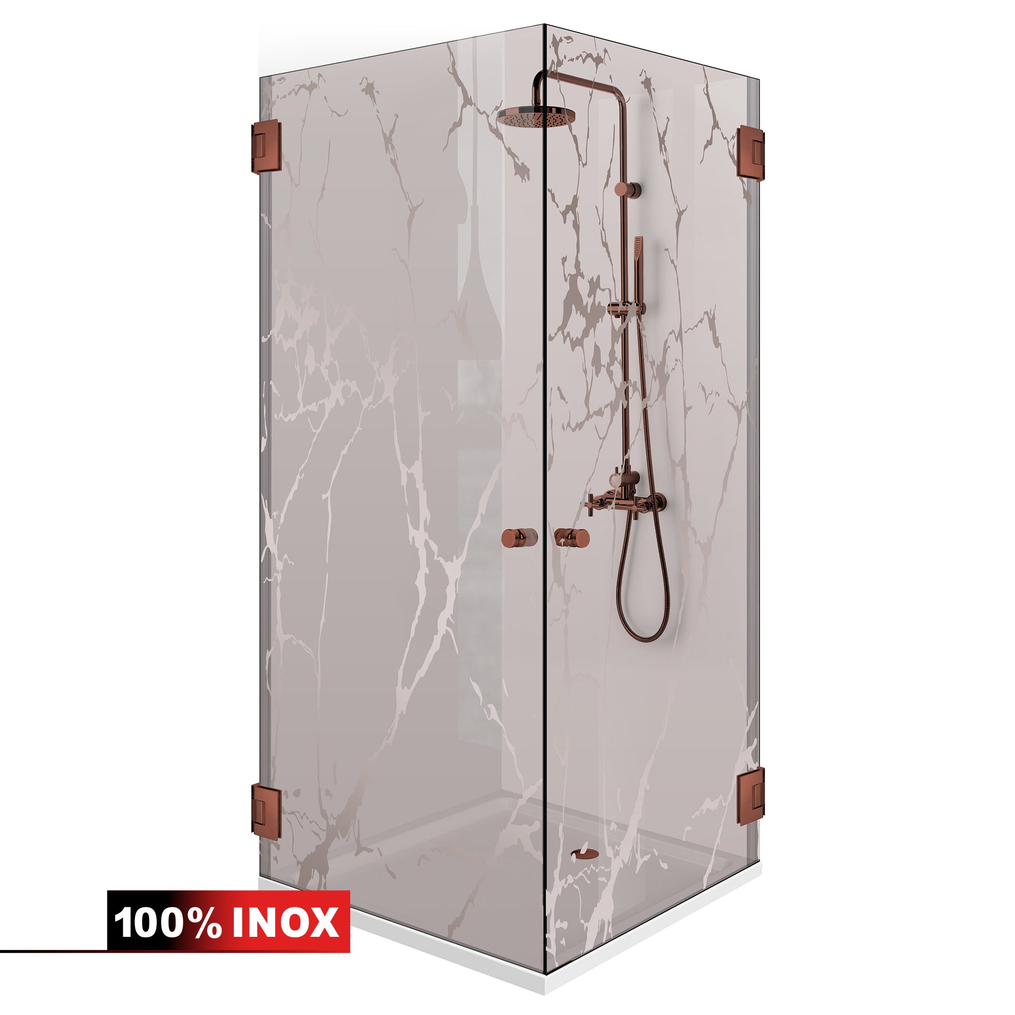 Matt lengőajtós zuhanykabin