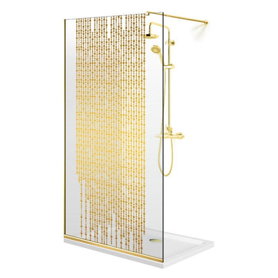 Zuhanyfal Walk-in, zuhanyfal Arany, #Átlátszó #Víztiszta