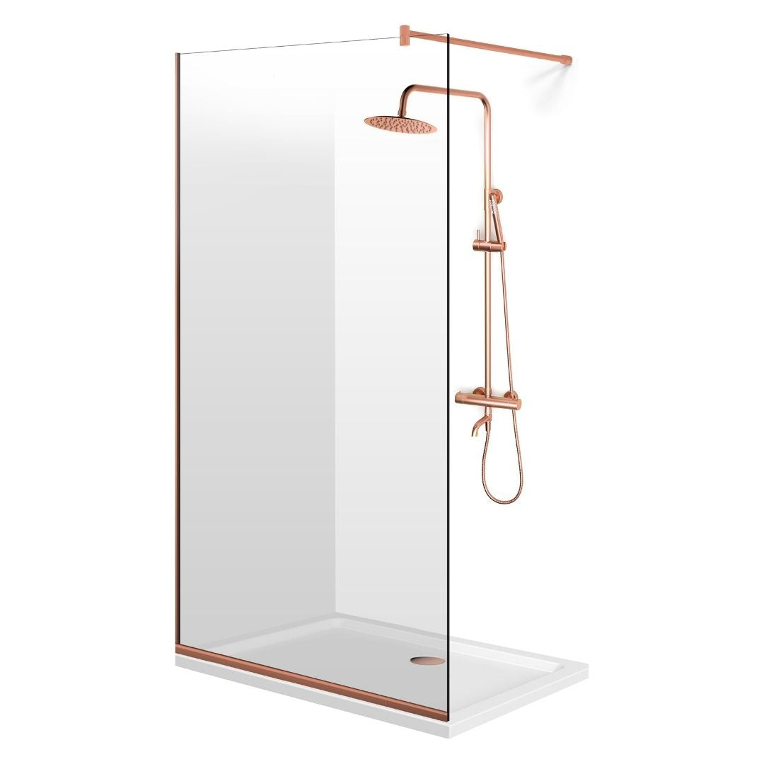 Zuhanyfal Walk-in, Copper zuhanyfal, #Átlátszó #Víztiszta