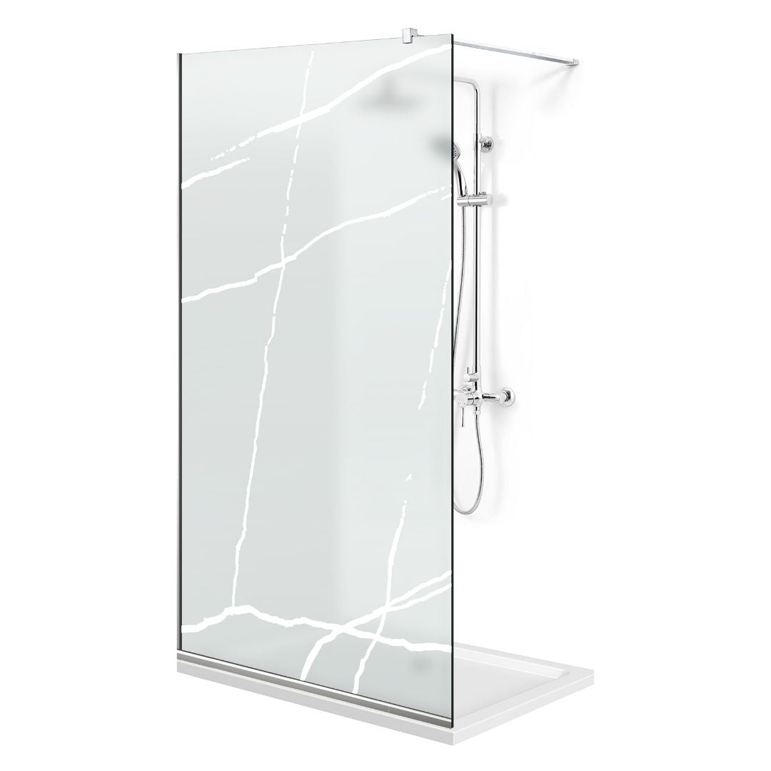Paravan dus Walk-in, Perete dus  Inox, #Mata #Matt