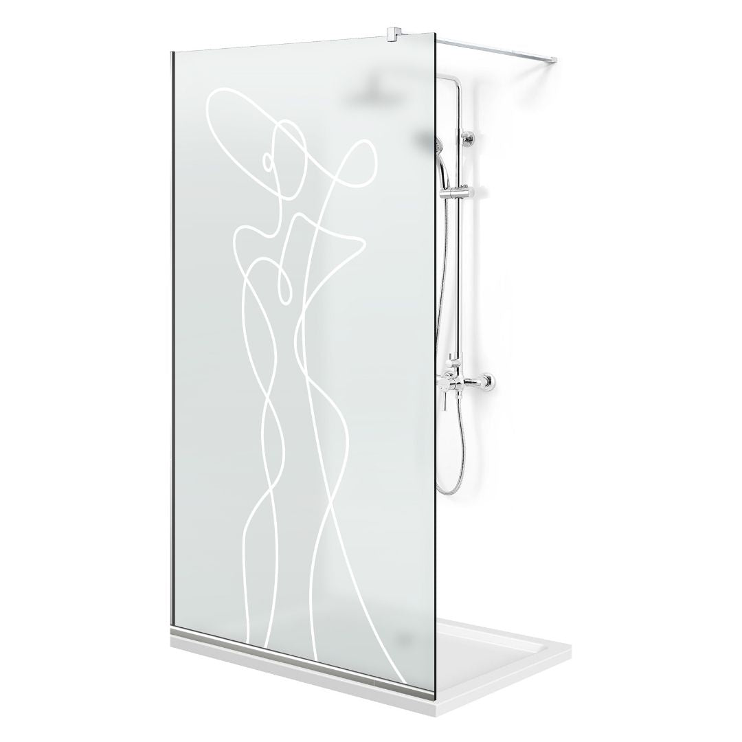 Paravan dus Walk-in, Perete dus  Inox, #Mata #Matt