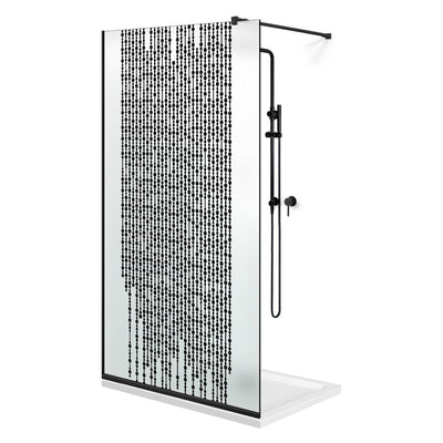 Zuhanyfal Walk-in, fekete zuhanyfal, #Matt #Matt