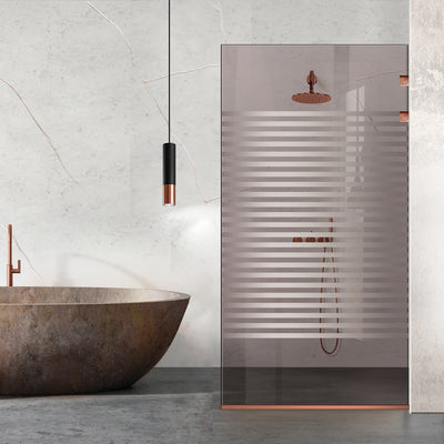 Zuhanyfal Walk-in, Zuhanyfal Rozsdamentes acél, réz #Bronz