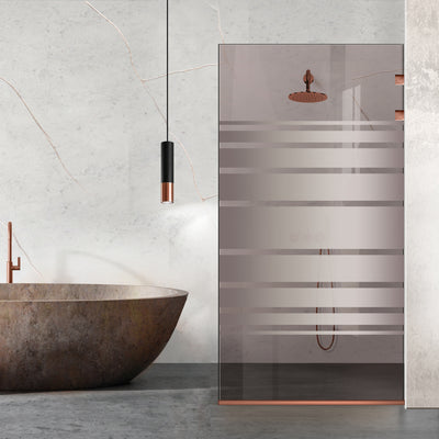 Zuhanyfal Walk-in, Zuhanyfal Rozsdamentes acél, réz #Bronz