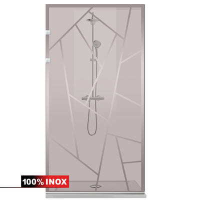 Zuhanyfal Walk-in, Zuhanyfal Rozsdamentes acél, #Bronz