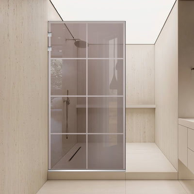 Aqua Elegance ® Inox walk-in zuhanyparaván, Mode színtelen modell, teljes rozsdamentes szerelvénnyel, biztonságos
