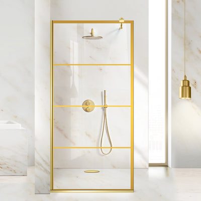Zuhanyfal Walk-in, zuhanyfal Arany, #Átlátszó #Víztiszta