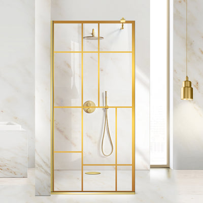 Zuhanyfal Walk-in, zuhanyfal Arany, #Átlátszó #Víztiszta