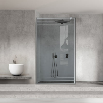 Zuhanyfal Walk-in, Zuhanyfal Rozsdamentes acél, #Szürke #Szürke