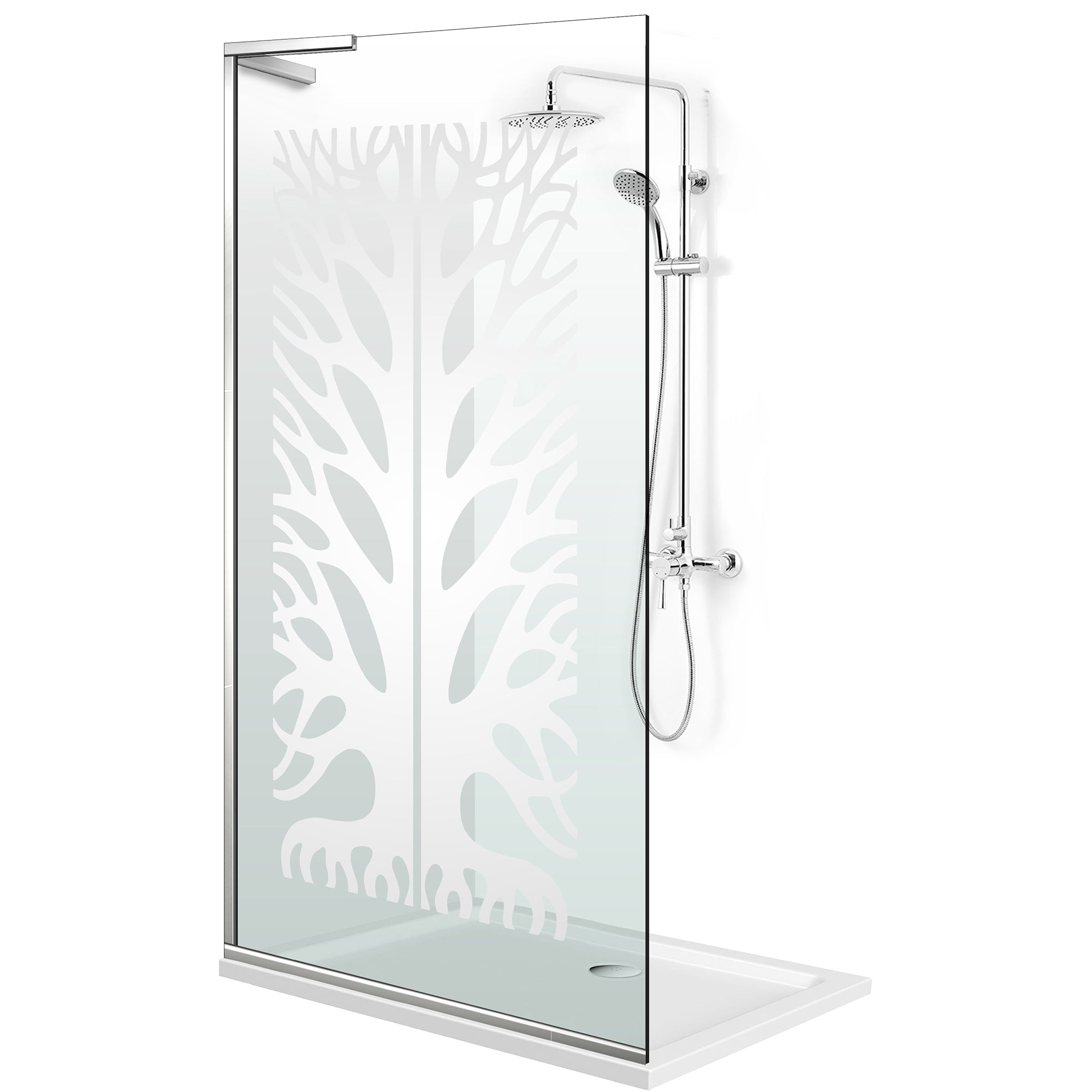 Zuhanyfal Walk-in, Zuhanyfal Rozsdamentes acél, #Átlátszó #Víztiszta