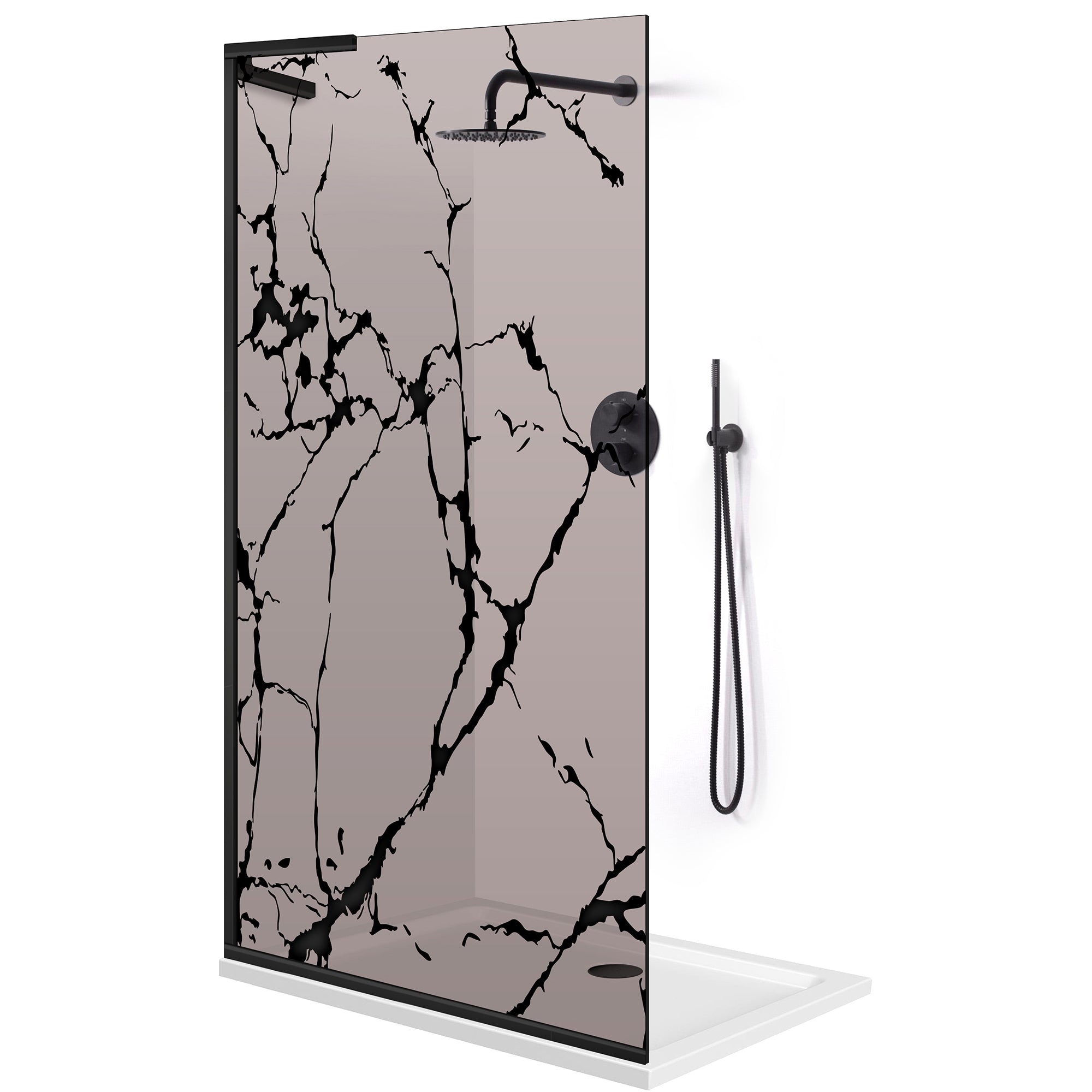 Zuhanyfal Walk-in, Zuhanyfal Rozsdamentes acél, #Bronz #Bronz