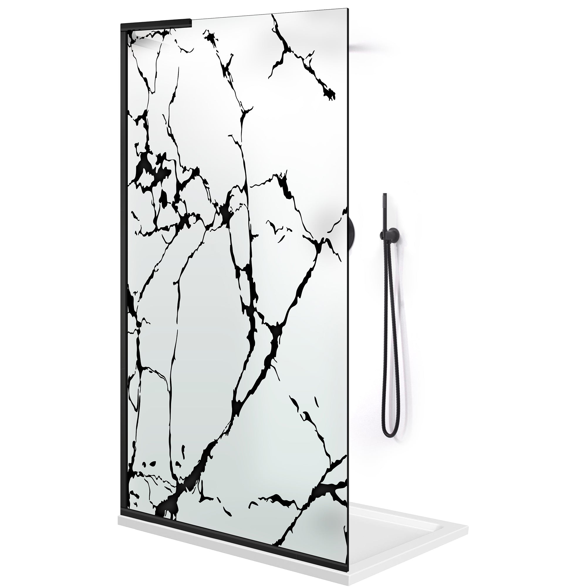 Zuhanyfal Walk-in, Zuhanyfal Rozsdamentes acél, #Matt #Matt