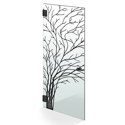 Nyíló üvegajtó fekete, #Átlátszó