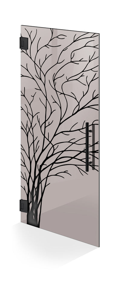 Nyíló üvegajtó fekete, #Bronz