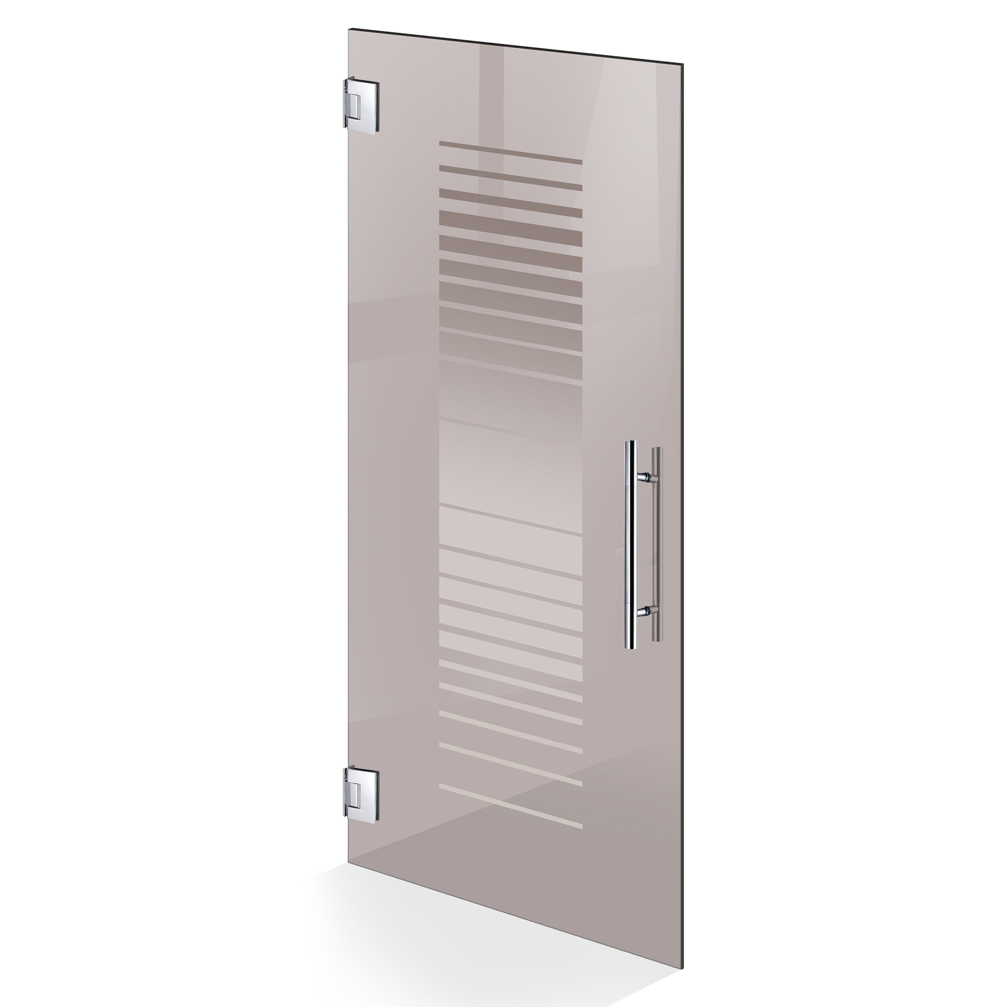 Nyíló üvegajtó rozsdamentes acélból, #Bronz