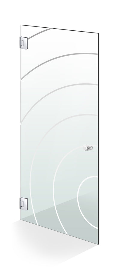 Nyíló üvegajtó rozsdamentes acélból, #Átlátszó