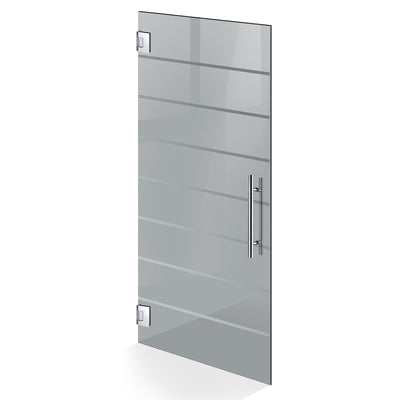 Nyíló üvegajtó rozsdamentes acélból, #Szürke