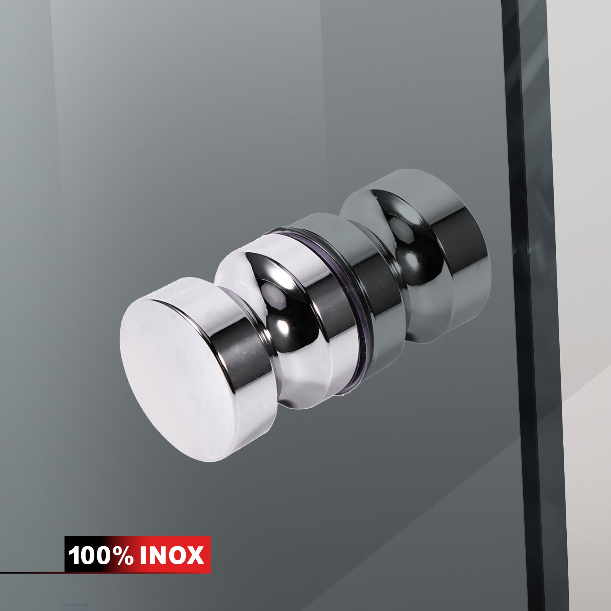 Nyíló üvegajtó rozsdamentes acélból, #Szürke